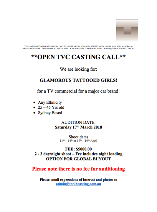 CASTING CALL, PLEASE SHARE. Woul